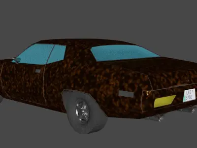 Low poly Plymouth GTX 1970 Low-poly 3D model