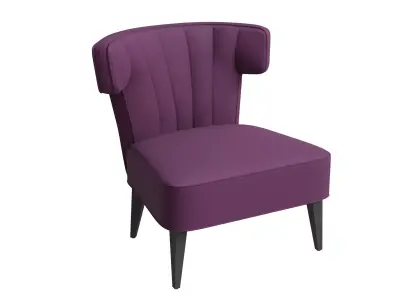 Sutton Velvet Accent Chair 3D model
