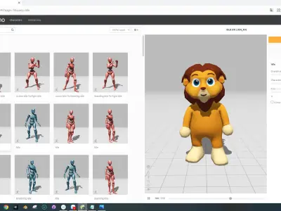 Character009 Animated Lion 3D Low-poly 3D model