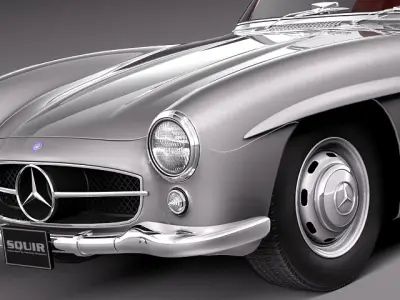 Mercedes-Benz 300SL Roadster 1956 3D model