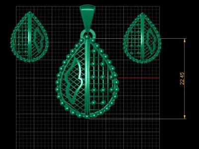 KUWAITY PREIOUS LOCKET SET 3D PRINTABLE MODEL 3D print model