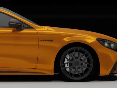  Mercedes-Benz car  Low-poly 3D model