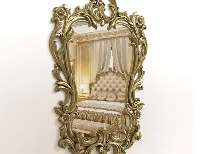 Classic Mirror Low-poly 3D model