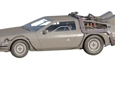 1985 Delorean movie model 3D model