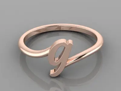 Alphabet Ring G 3D print model purchase