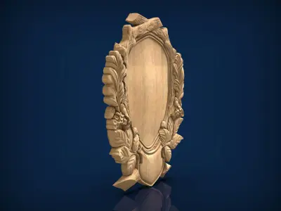 Carved panel painting STL 3D model get