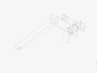 Wall Mixer Set - Luxury - Rapid - Bath - 280 Low-poly 3D model