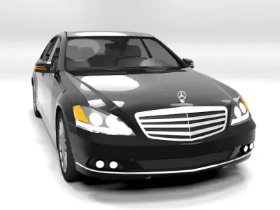 MERCEDES S CLASS 2010 LOWPOLY Low-poly 3D model