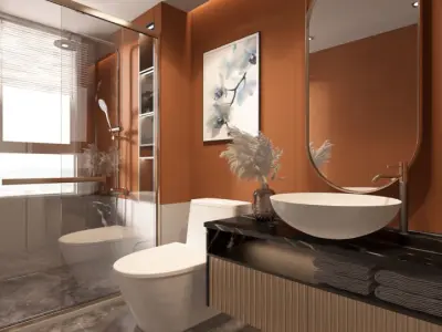Luxury Interior Scenes-Bathroom 1 3D model