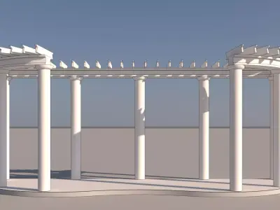 Pergola Stage Decor 3D model