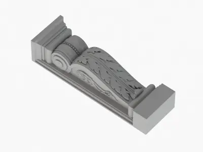Scroll Corbel 49 - 3D Printable 3D model