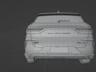 BYD Song Plus EV 2021  low poly 3D model