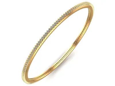 Gold Diamond Look Light Bangle 3D print model