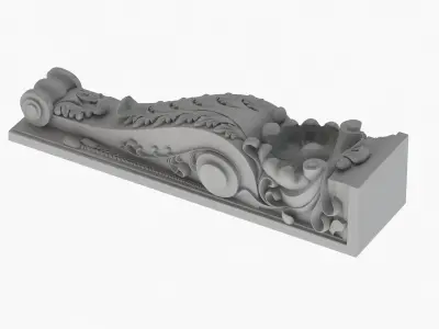 Scroll Corbel 11 3D model