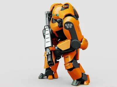 DOOM FIGHTER X-100 Rigged for Unreal Engine - Unity - MIXAMO 3D model