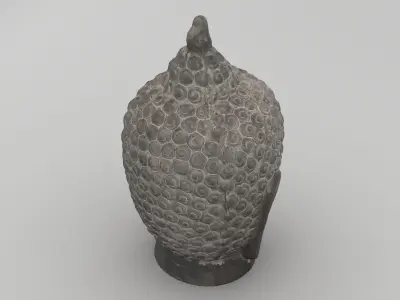 Buddha Head Statue 003 3D model