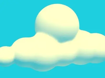 Low Poly Clouds Free low-poly 3D model