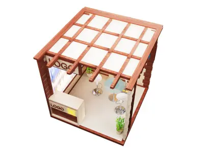 Booth Exhibition Stand a128b 3D model