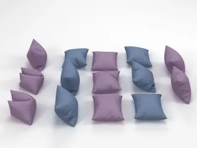 Pillows And Cushions 3D model