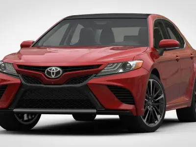 Toyota Camry XSE 2018 detailed interior 3D model