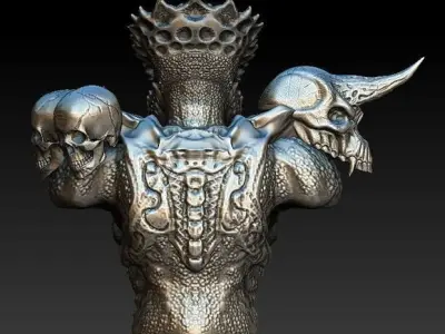 Predator King bust  Free 3D model