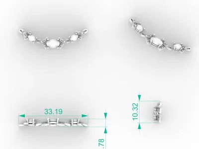 Ultimate Graduated Gemstone Geometric Necklace 3D print model