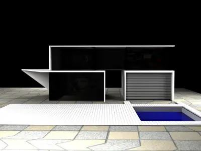 Modern Villa  Low-poly 3D model