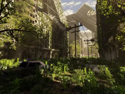 Abandoned Street Scene 3D model