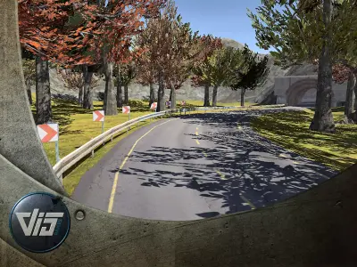 Forest Racing Track Low-poly 3D model