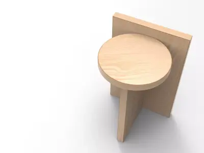 Koppa Stool Low-poly 3D model