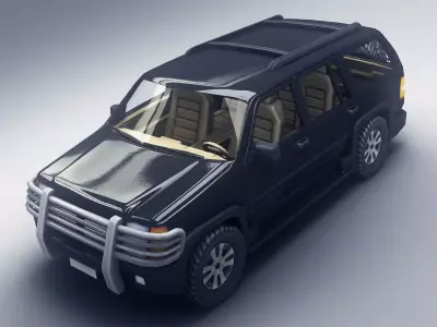 SUV 3 Low-poly 3D model