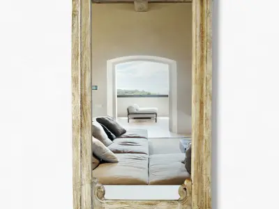 Antique Raja Window Mirror 3D model