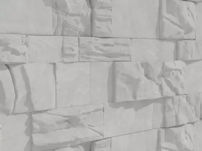 Rock wall04 3D model