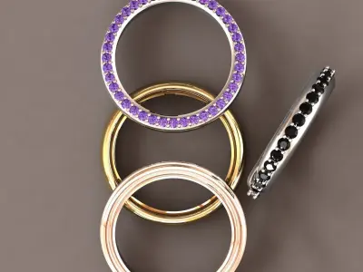 Diamond rings 3D print model