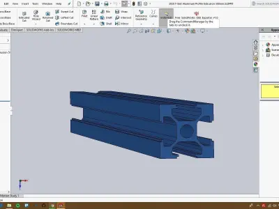 Aluminum extrusion 2020 3D model