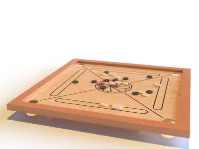 Carrom board 3D model