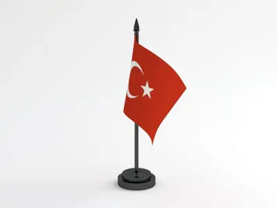 Table Flag Turkey 3D model