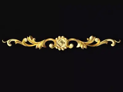 Central decor ornament for furniture 3D model 129