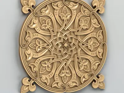 Round rosette 034 3D model