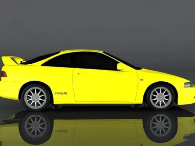 Honda Integra 2000 Low-poly 3D model