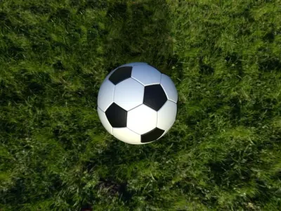 Football with full parameter football model 3D model
