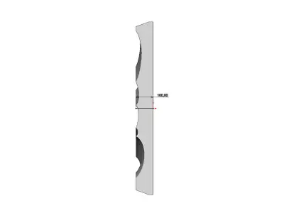Abstract wave pattern relief 3d wall panel N01 3D print model