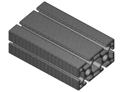 Plastic Industrial Aluminium Profile Toy 3D model