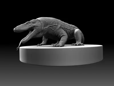 The Komodo dragon 3D model