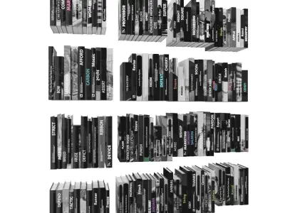 Books 150 pieces 3-9-2 Low-poly 3D model