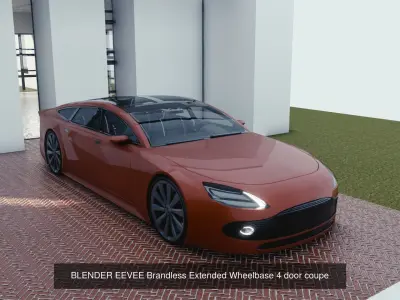 BLENDER EEVEE Brandless 50 car collection volume 2 3D Model Pack