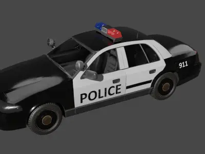 Police Car  Low-poly 3D model