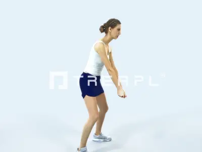 Aspiration 15D Digging Volleyball Sports Woman Low-poly 3D model