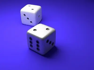 Realistic Dice two 3D model