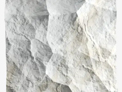 313-RockPanel piece of rock on wall 3D model